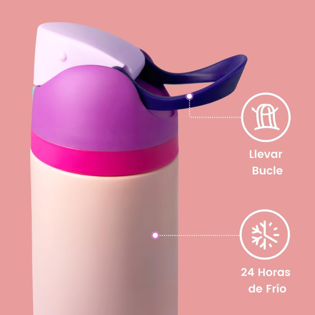 Botella de acero inoxidable freesip color rosa