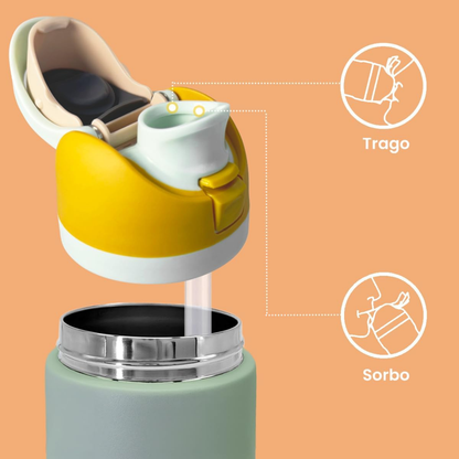 Botella de agua acero inoxidable freesip color verde