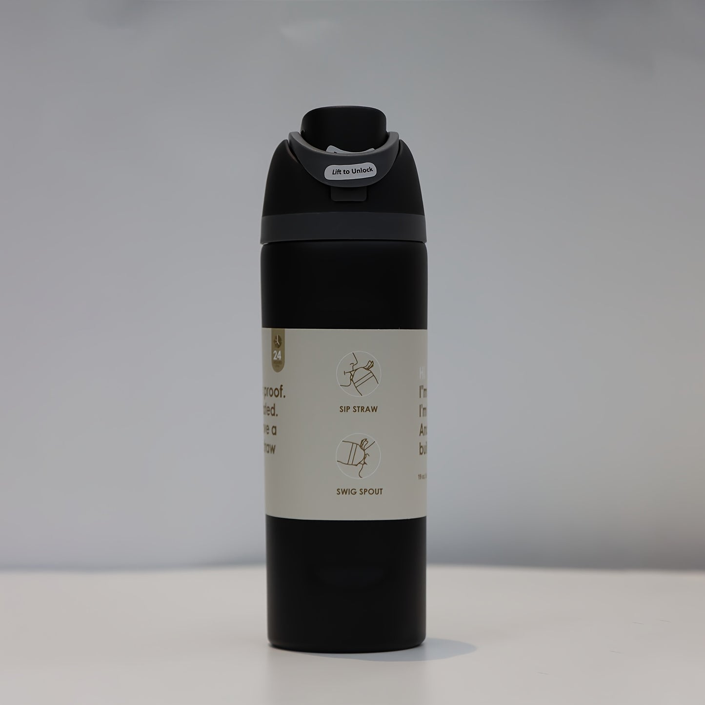 Botella de agua acero inoxidable freesip color negro